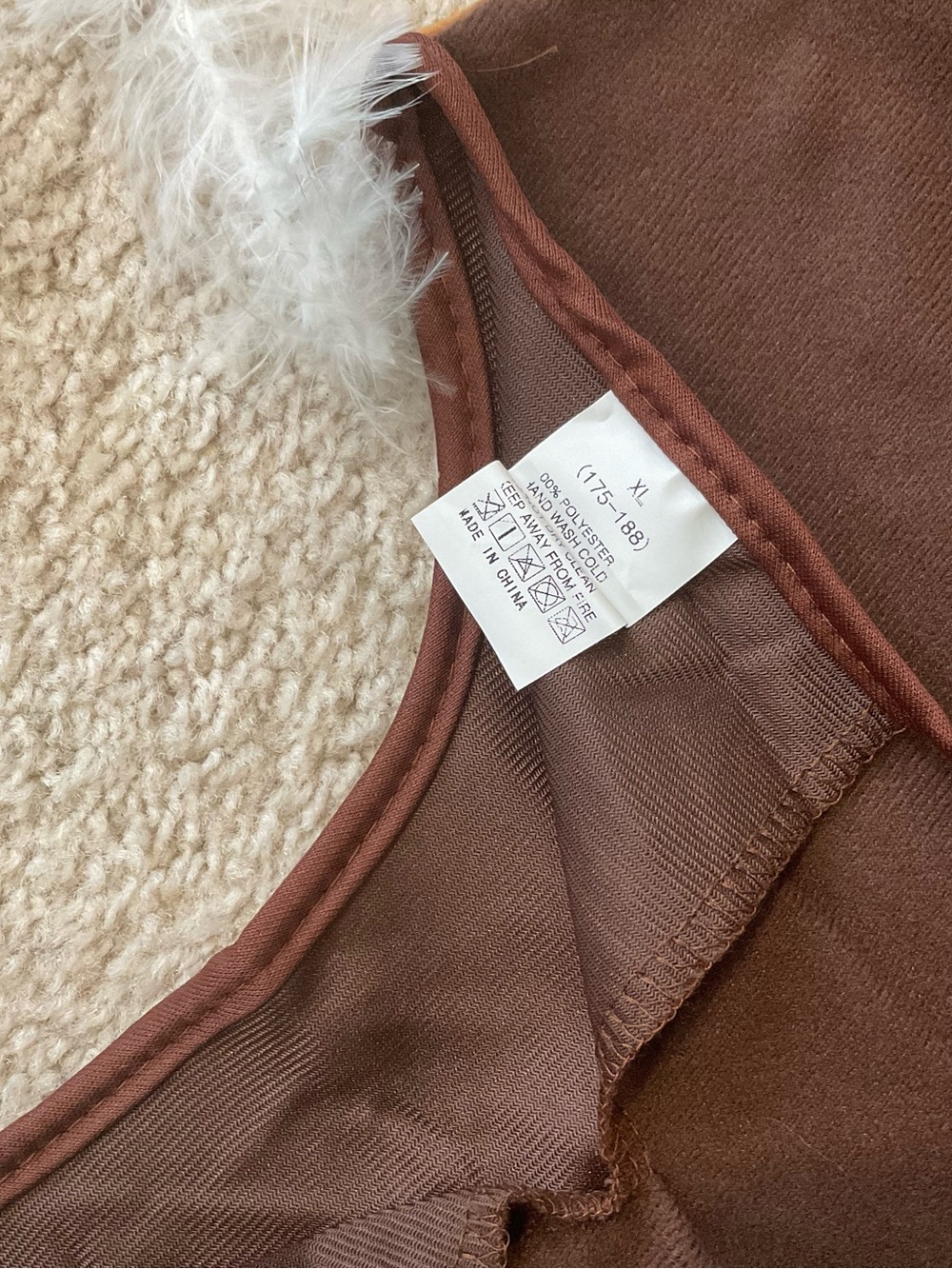 Men's Brown and Tan Straight-Leg Costume Pants and Top - Picture 5 of 8